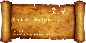 Kretter Adrienn névjegykártya